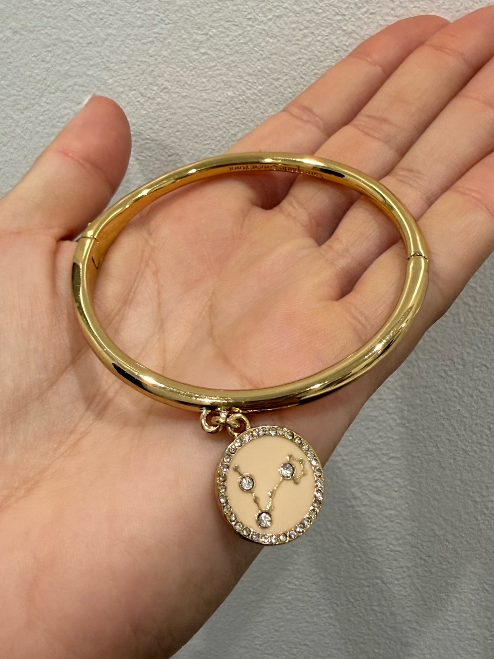 Kate Spade Gold Tone In The Stars Pisces Constellation Bangle Bracelet